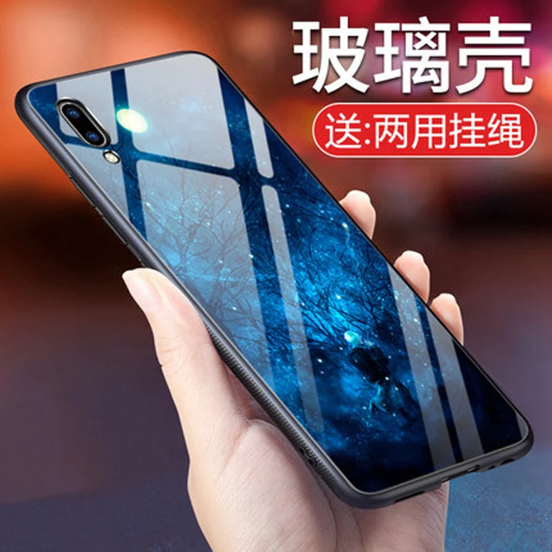 Y93 Чехлы для vivo V1818A жесткий чехол накладка ЧЕХОЛ ДЛЯ Y 93 из закаленного стекла +