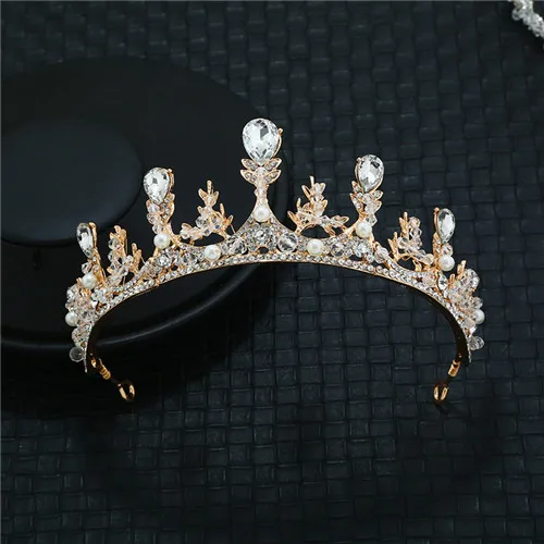 Gold 11 Модный роскошный с кристаллами свадебная корона Tiarasfor для женщин диадема принцесса тиары и короны выпускного вечера свадебная прическа невесты Аксессуары - Окраска металла: Gold 11