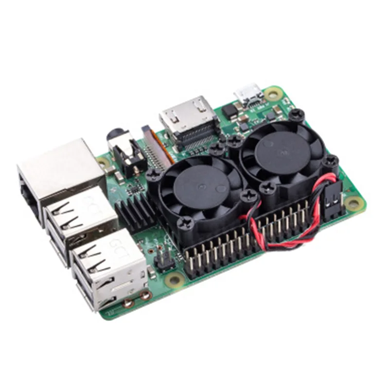 YOUNUON Raspberry Pi 3 3bPlus двойной вентилятор двойные вентиляторы охлаждения для Raspberry Pi 2 Модель B+/Raspberry Pi 3 Model B+/NESPi Retrofl