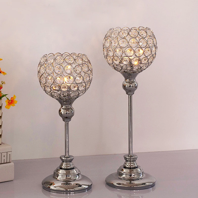ERMAKOVA Хрустальные Подсвечники Tealight, стеклянные подсвечники, фонари, домашний свадебный стол, украшение для дома
