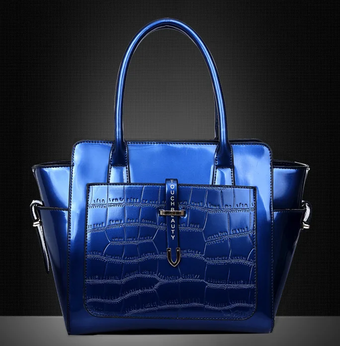 2015 new brand Emboss Genuine Leather women bags hand bag ladies shoulder patent tote 8853 | Багаж и сумки