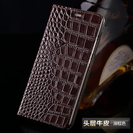 Wangcangli брендовый Чехол для мобильного телефона из натуральной кожи крокодила плоский текстурный чехол для iPhone X все ручной работы защитный чехол - Цвет: 02-Deep brown
