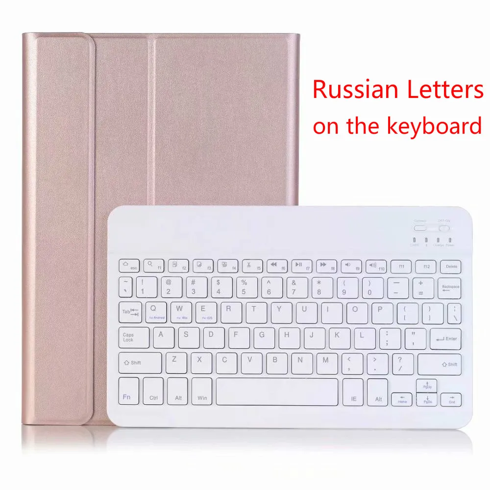 Съемный беспроводной чехол с клавиатурой Bluetooth для huawei MediaPad M5 Lite 10 BAH2-L09/W19 DL-AL09 10,1 ''чехол с подставкой+ чехол - Цвет: Russian letters