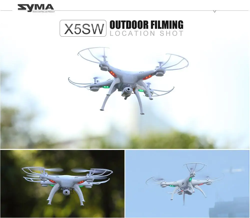SYMA X5SW Дрон с WiFi камерой передача в реальном времени FPV Квадрокоптер(X5C обновление) HD камера Дрон 4CH RC вертолет