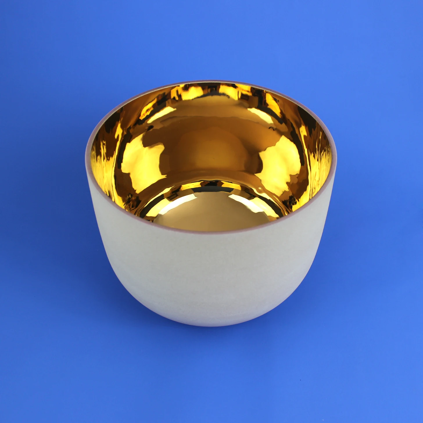 Чаша для пения из 24 каратного золота с кристаллами кварца 10 &quotE note солнечного