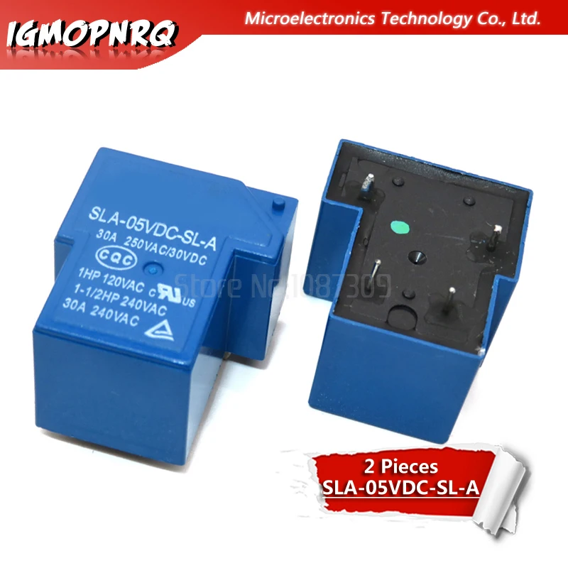 2 шт. Мощность реле SLA-05VDC-SL-A 5V 30A 4PIN T90