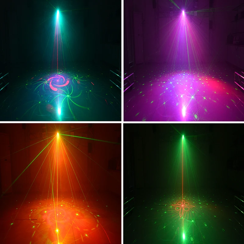 Светодиодный лазерный проектор с 36 узорами диско лампа 3 линзами RGB для диджея