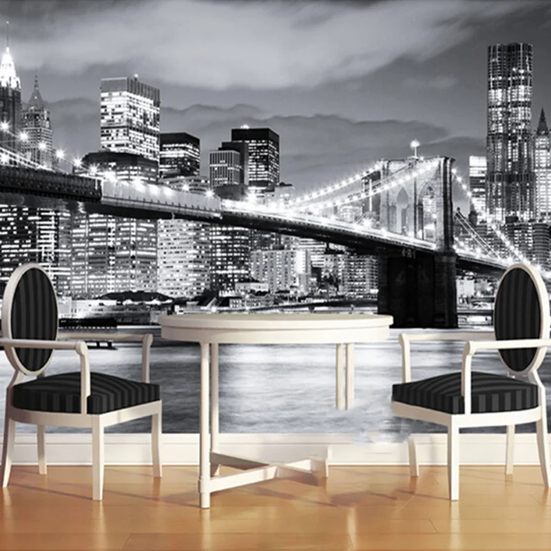 Обои для гостиной и спальни черно-белые обои стен 3D | Обустройство дома