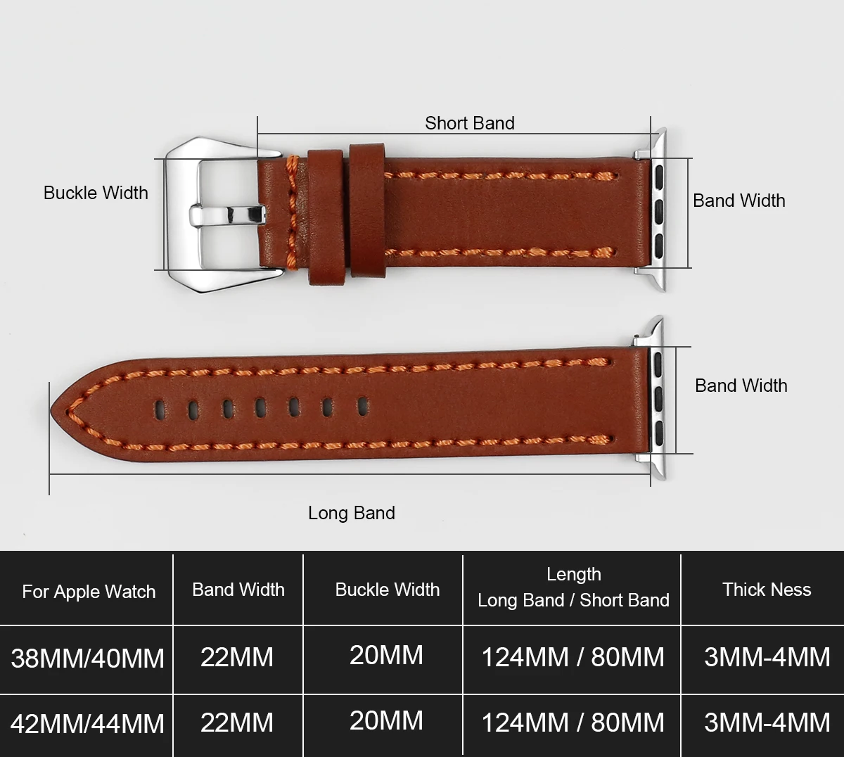 Кожаный ремешок Carouse ручной работы для Apple Watch 38 мм 42 мм и ремешок для Apple Watch 40 мм 44 мм серия 4 3 2 1 iWatch браслет
