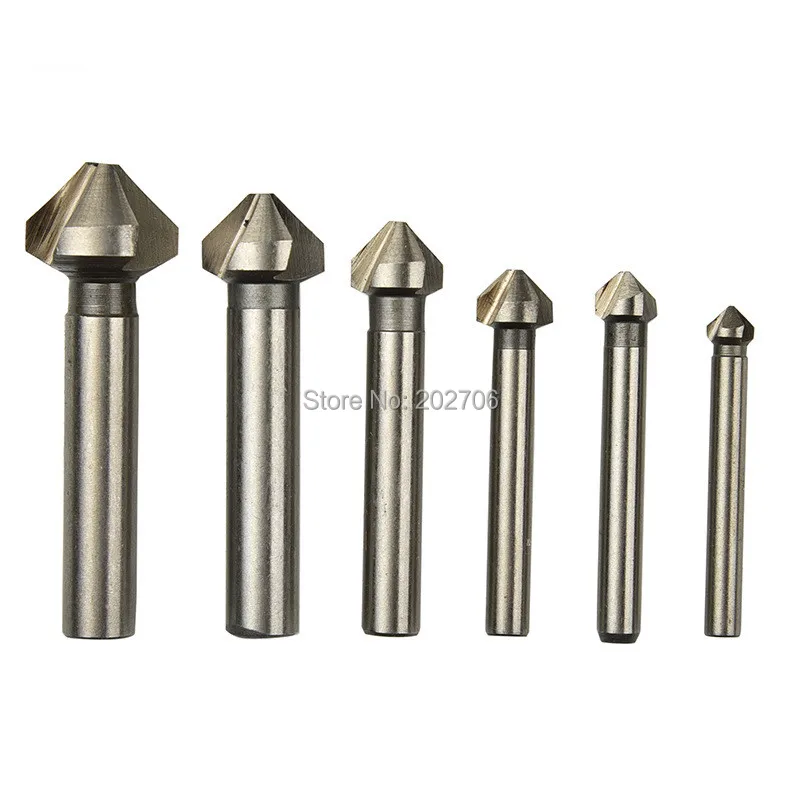 Высокоскоростное сверло-зенкер из быстрорежущей стали 6 шт./лот 90 градусов снятие