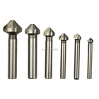 Высокоскоростное сверло-зенкер из быстрорежущей стали, 6 шт.лот, 90 градусов, снятие фаски, титановое сверло, зенкер, сверло с тремя краями