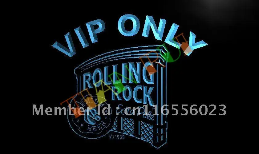 

LA411- Rolling Rock VIP Only Beer LED Neon Light Sign