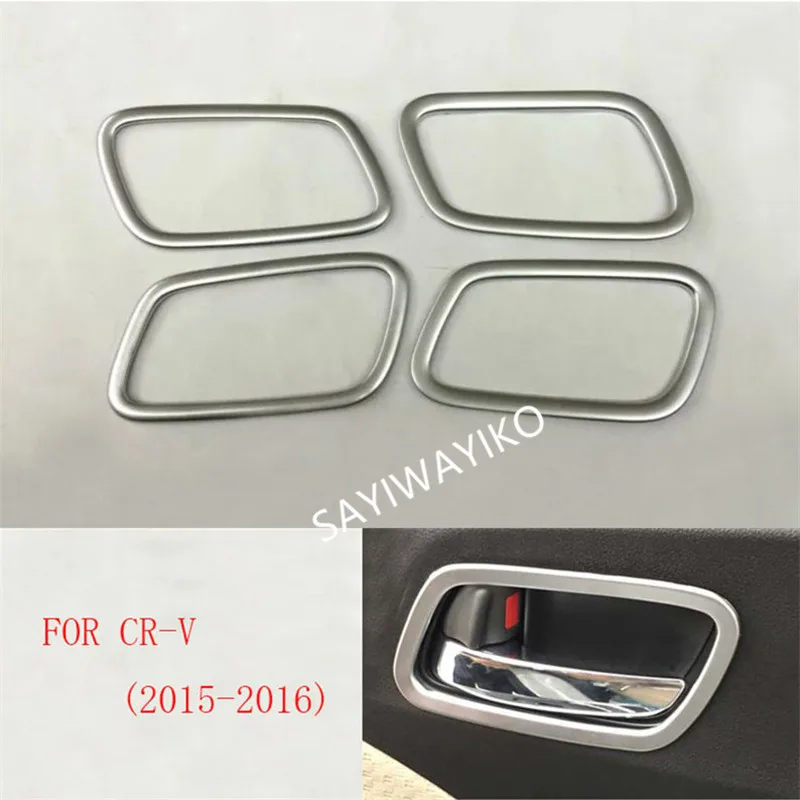 

For Honda CR-V CRV 2015 2016 Chrome Inner Inside Door Handle Holder Cover Trim Frame Car Styling Molding Bowl Sticker Accessory