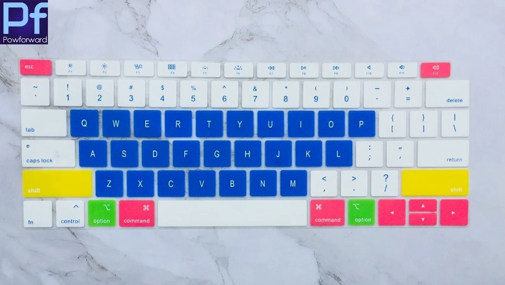 Коврик для клавиатуры совместимый с MacBook Air 2018 13.3 дюймов A1932 Retina Display и Touch ID Silicone Soft Protector on.