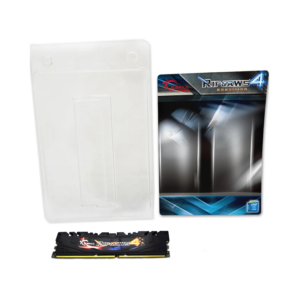 G. SKILL Ripjaws 4 серия 8 Гб DDR4 оперативная память 2400 МГц F4-2400C15S-8GRK черная оперативная память S для ПК настольный компьютер DDR4 память 15-15-15-35