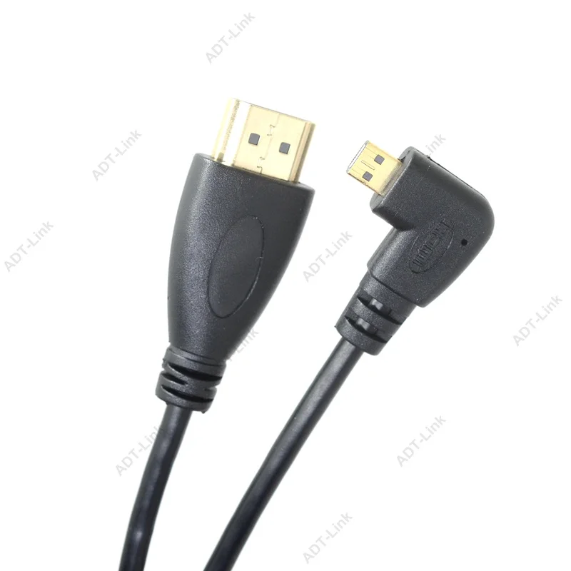Micro HDMI кабель вверх и вниз влево вправо Угловой 90 градусов к 50 см для цифровой