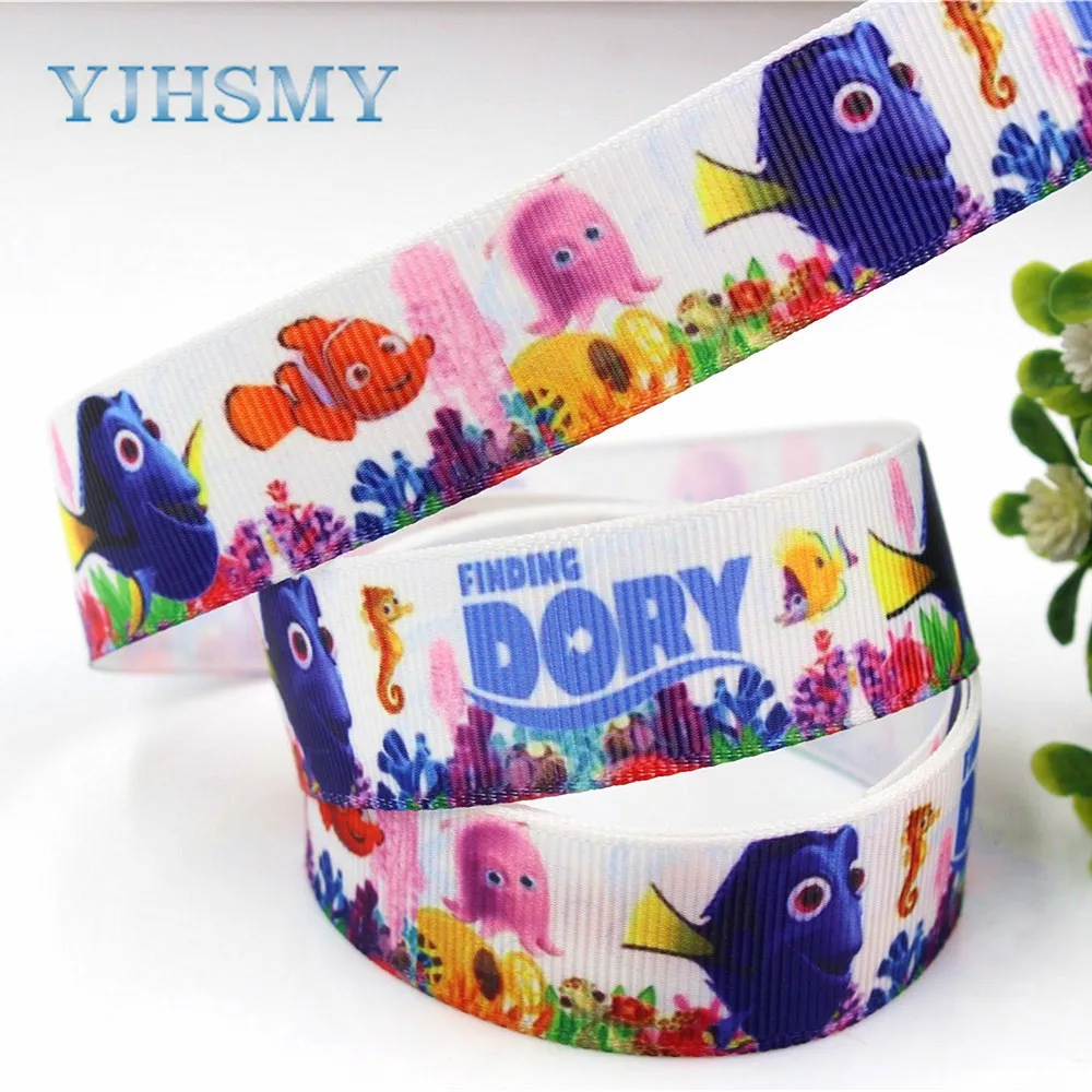 YJHSMY F-17609-478 22 мм 10 ярдов мультфильм печатных grosgrain ленты DIY ручной работы