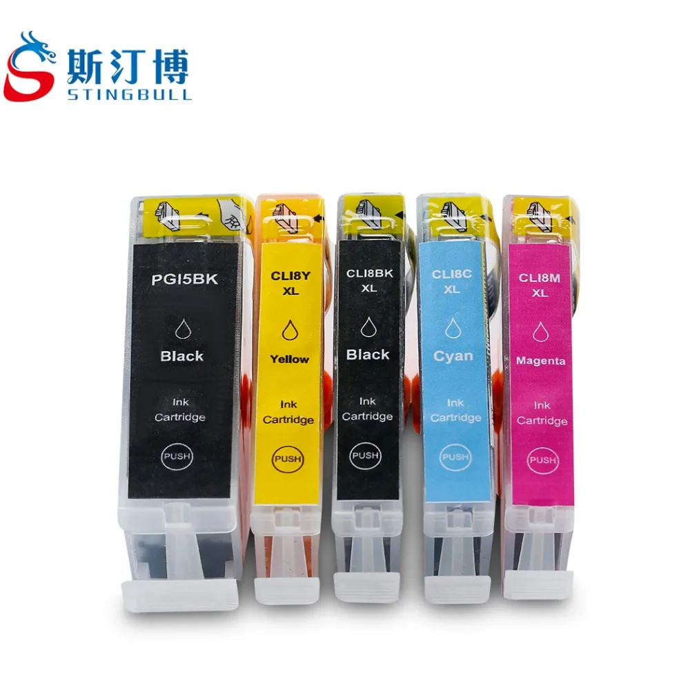 5 шт. PGI CLI 8 картридж для CANON PIXMA IP3300 3500 4200 4300 4500 5200 5200R 5300 IX4000 5000 MP500 510 530 MX850|ink cartridge|ink