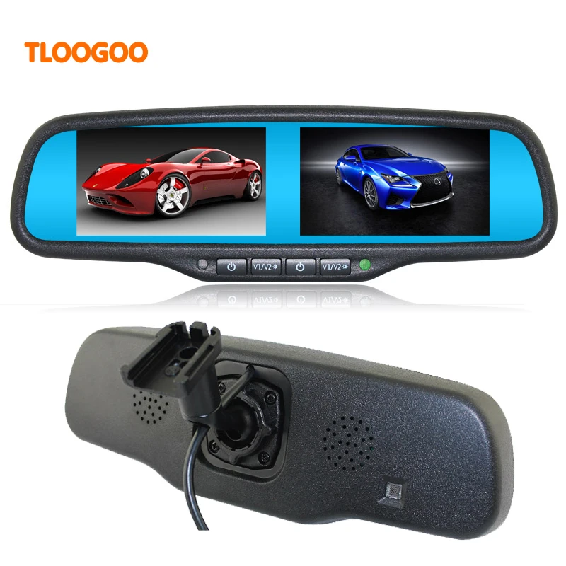 Монитор Автомобильный с двумя экранами зеркало OEM монитор 4 3 дюйма регулировка