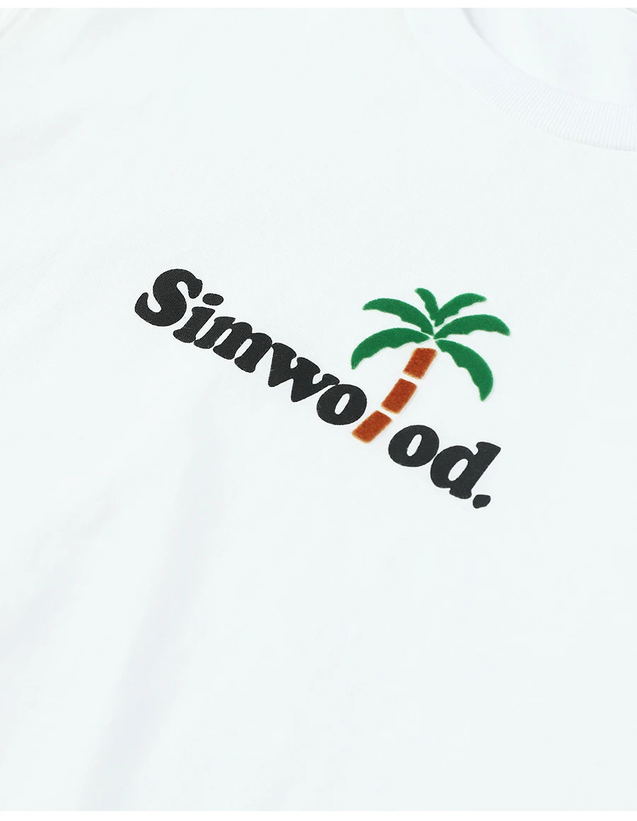 SIMWOOD, летняя новинка, Мужская футболка с кокосовым принтом, высокое качество, хлопок, размера плюс, топы, брендовая одежда 190285