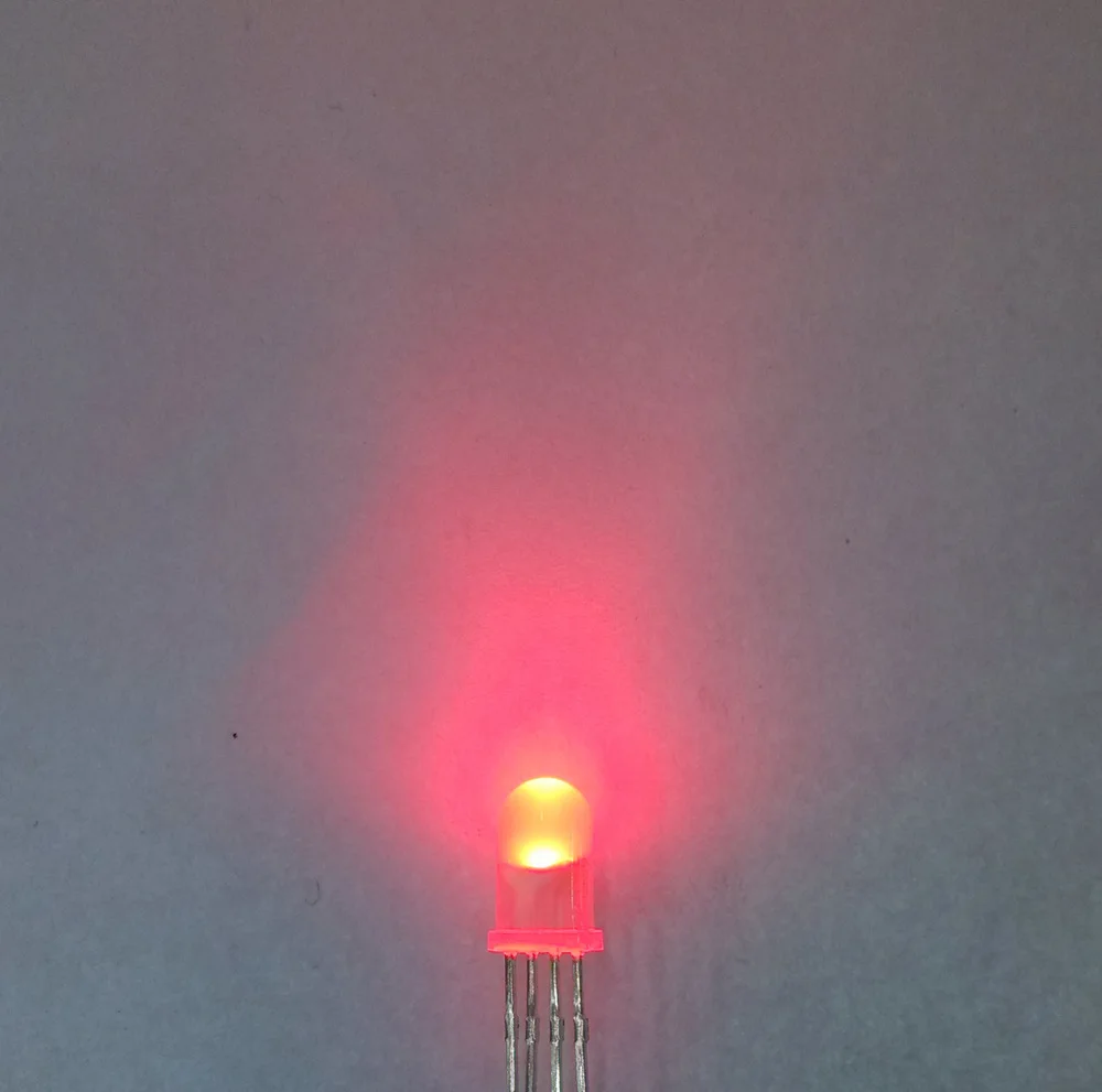 Бесплатная доставка 50 шт./лот LED 5 мм Общий Анод RGB 4Pin трехцветные диоды f5 диффузный