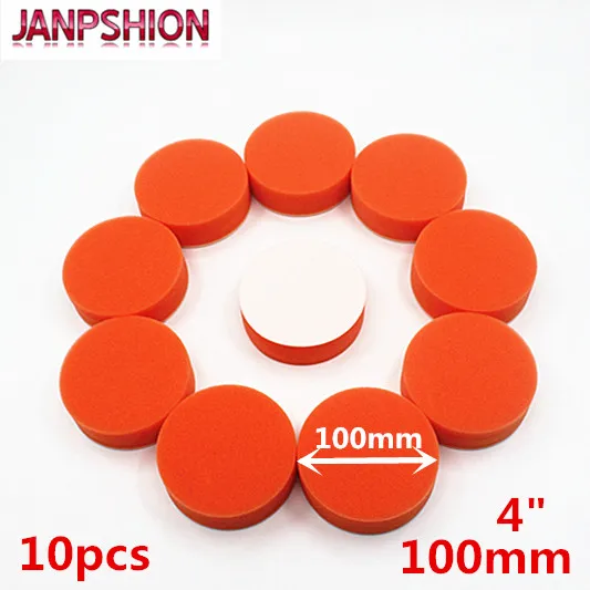 JANPSHION10PC 100 мм плоская губка грубые полировальные колодки 4 &quotчистка воском авто