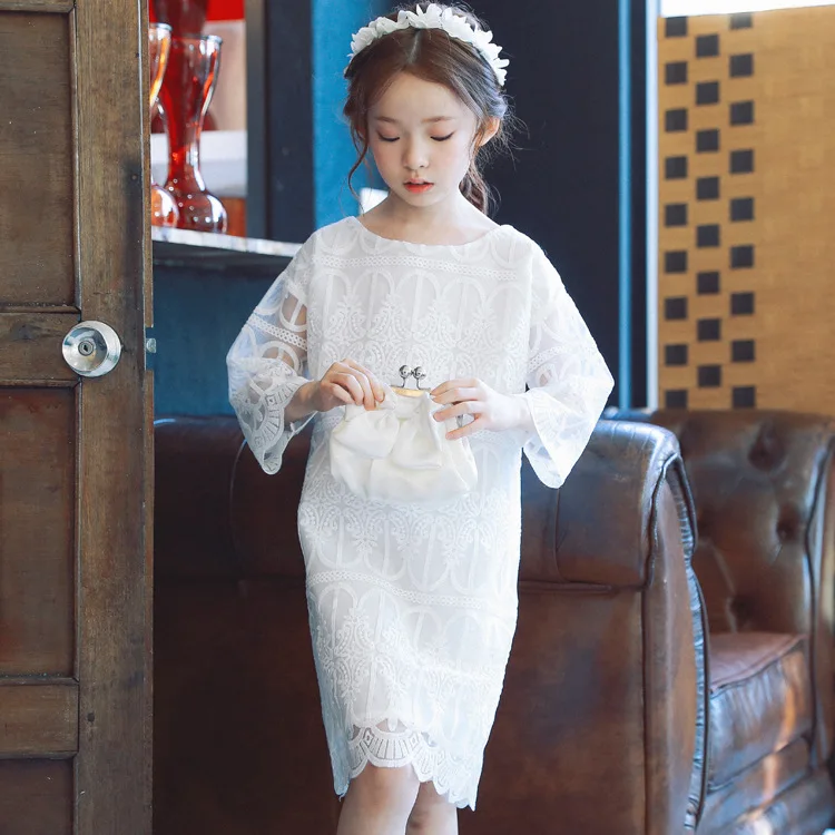 2018 г. Lastest Moda/кружевное платье на день рождения для девочек летнее элегантные
