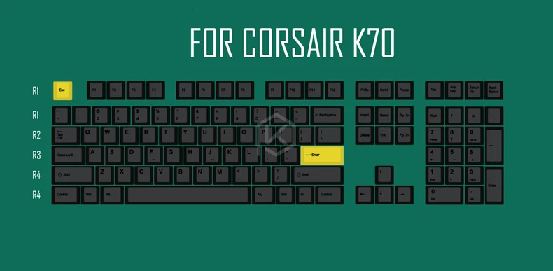 Вишневый профиль краситель Sub Keycap набор толстый PBT пластик черный желтый джентльмен для gh60 xd64 xd84 xd96 tada68 87 104 razer corsair