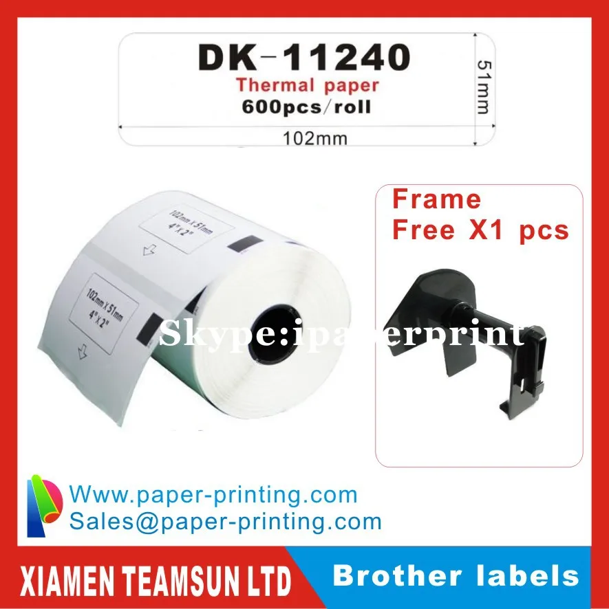 3 x rolls Brother DK 11240 Etichette di spedizione 51x102 мм 600 etichette per DK11240|etichette| |