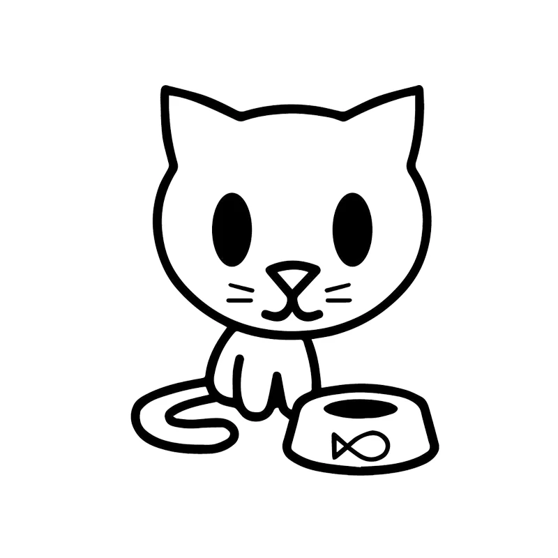 YOJA 17 6*22 3 см кошка кошачьих Голодные Pet любовь наклейки для унитаза домашний Декор