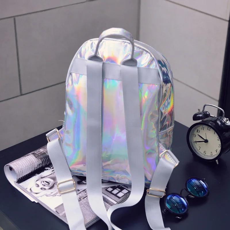 Fashion Brand Teenage Backpacks For Girls Laser Hologram Small Feminine Satchel Women Travel Girl Schoolbag Rucksacks | Багаж и сумки