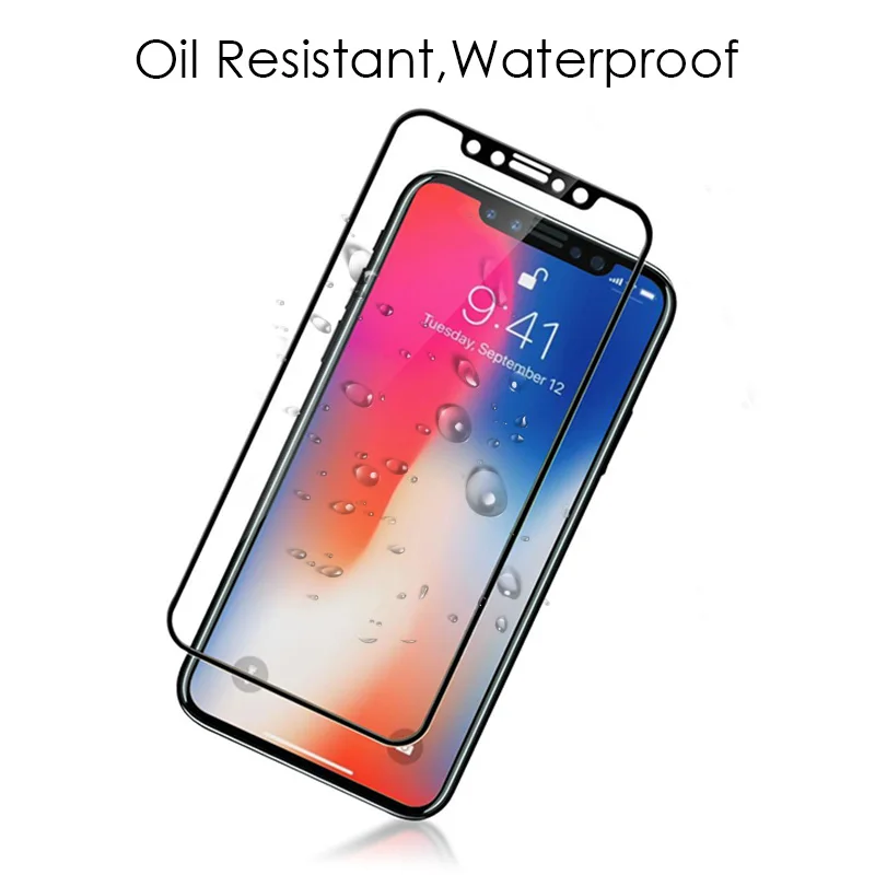 100 шт DHL для iphone XS Max XR X закаленное защитное стекло 10D полное покрытие протектор экрана для iphone 6 7 8 Plus
