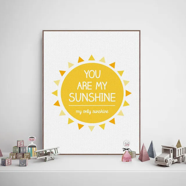 CLSTROSE Sunshine Цитата Современная Картина на холсте большие принты You Are My постер