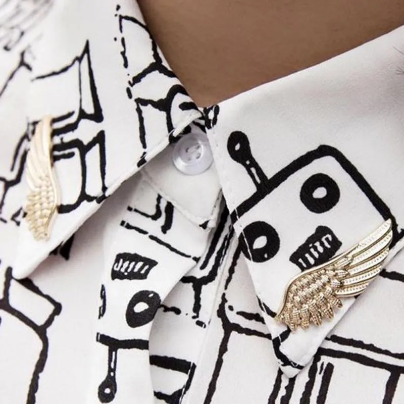 Женская Брошь на воротник T-Shert аксессуары для свитера булавка лацкан изящные