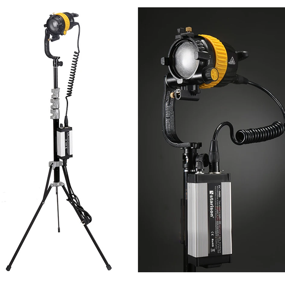 ALUMOTECH High CRI LED Spotlight 50WX3 + StandX3 Зонт ReflectorX3 комплект для съемочной камеры и