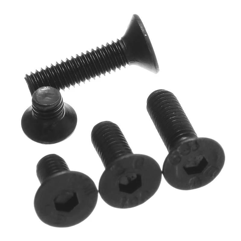 720 шт. черная сталь Сплав M3 Кнопка плоская головка Винты Набор Шестигранная