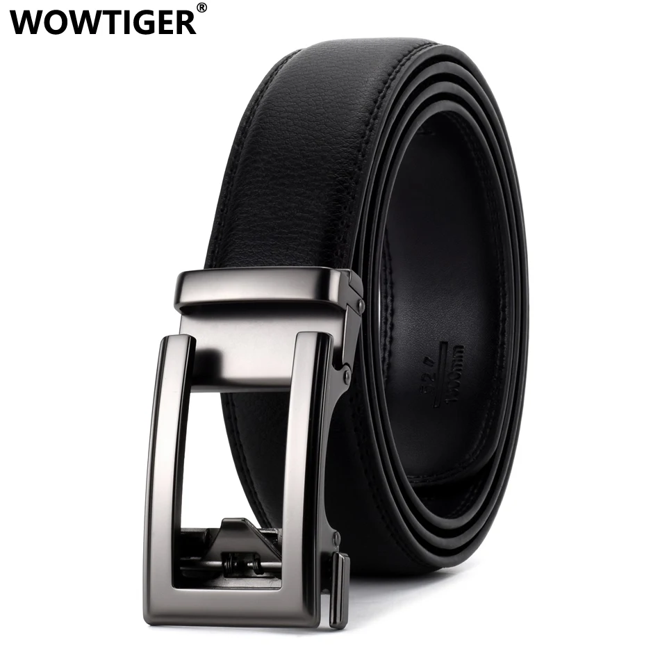 WOWTIGER черные роскошные высококачественные ремни из воловьей кожи 35 мм модные дизайнерские мужские Раздвижные Автоматические застежка-молния мужской ремень
