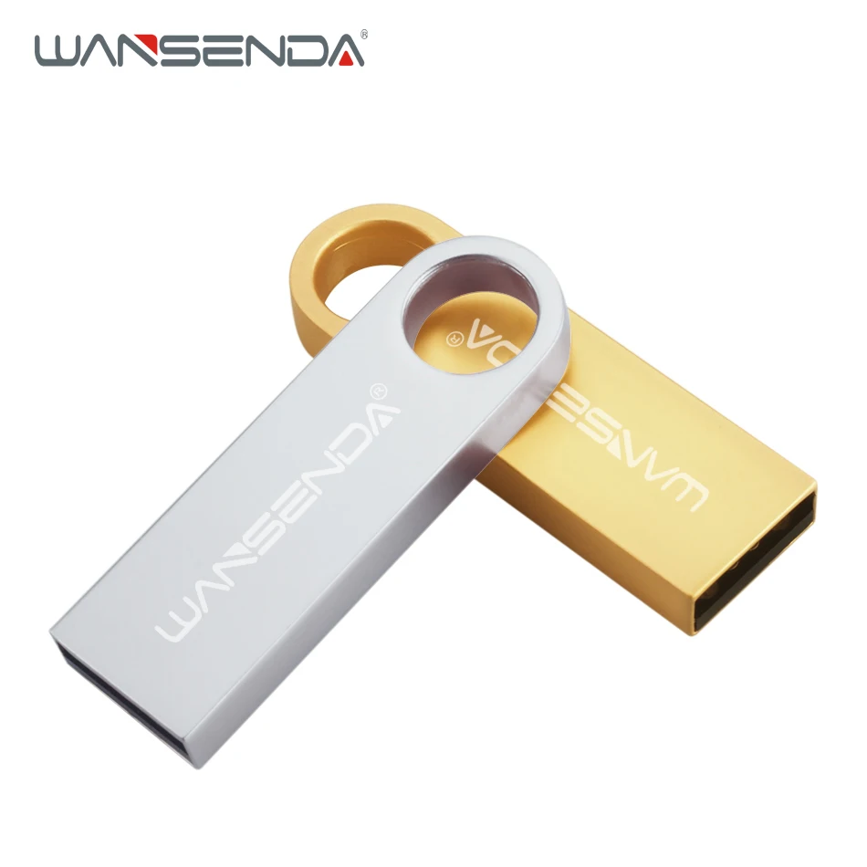 Wansenda Metal USB Flash Drive Mini Pen Drive 4GB 8GB 16GB 32GB 64GB 128GB Tiny Waterproof Pendrfives Cle USB Memory stick