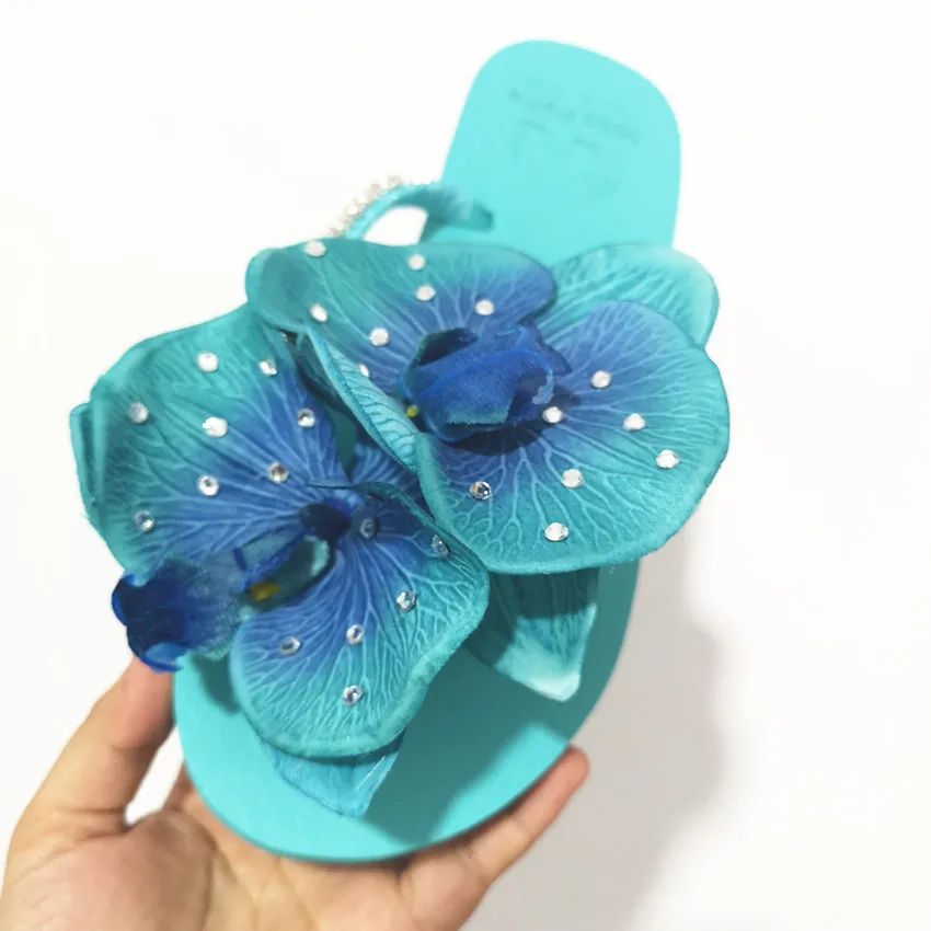 HAHAFLOWER/босоножки на танкетке со стразами женская летняя обувь Вьетнамки в