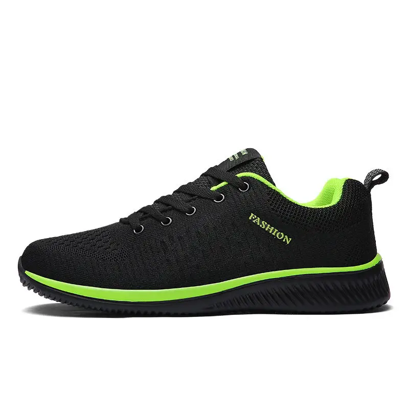Марка vesonal, Осенние сетчатые кроссовки Flyknit, мужская обувь, повседневная легкая дышащая удобная прогулочная обувь, мужская обувь - Цвет: Зеленый