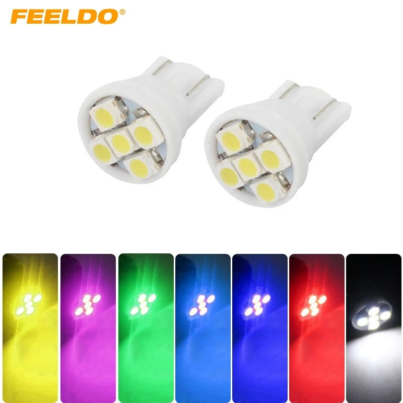 FEELDO 4 шт. автомобиль/Авто T10 194 168 1206 5SMD клиновидные светодиодный ные светильник пы