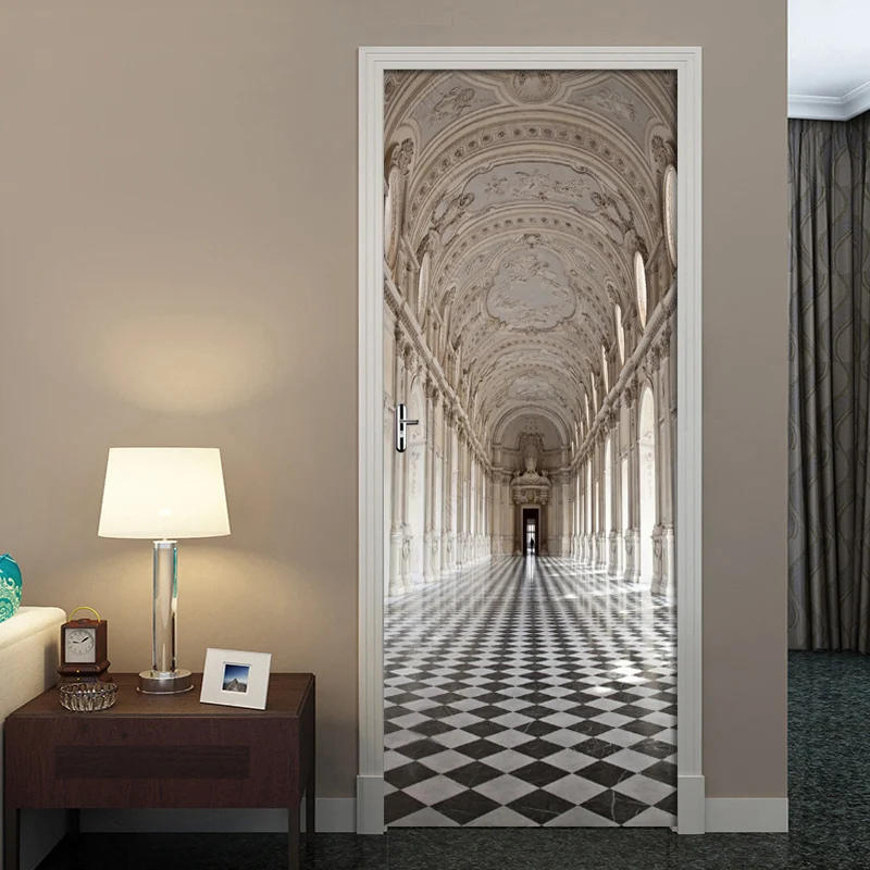 Самоклеящиеся фотообои из ПВХ оригинальные декор для двери гостиной 3D | Дом и сад