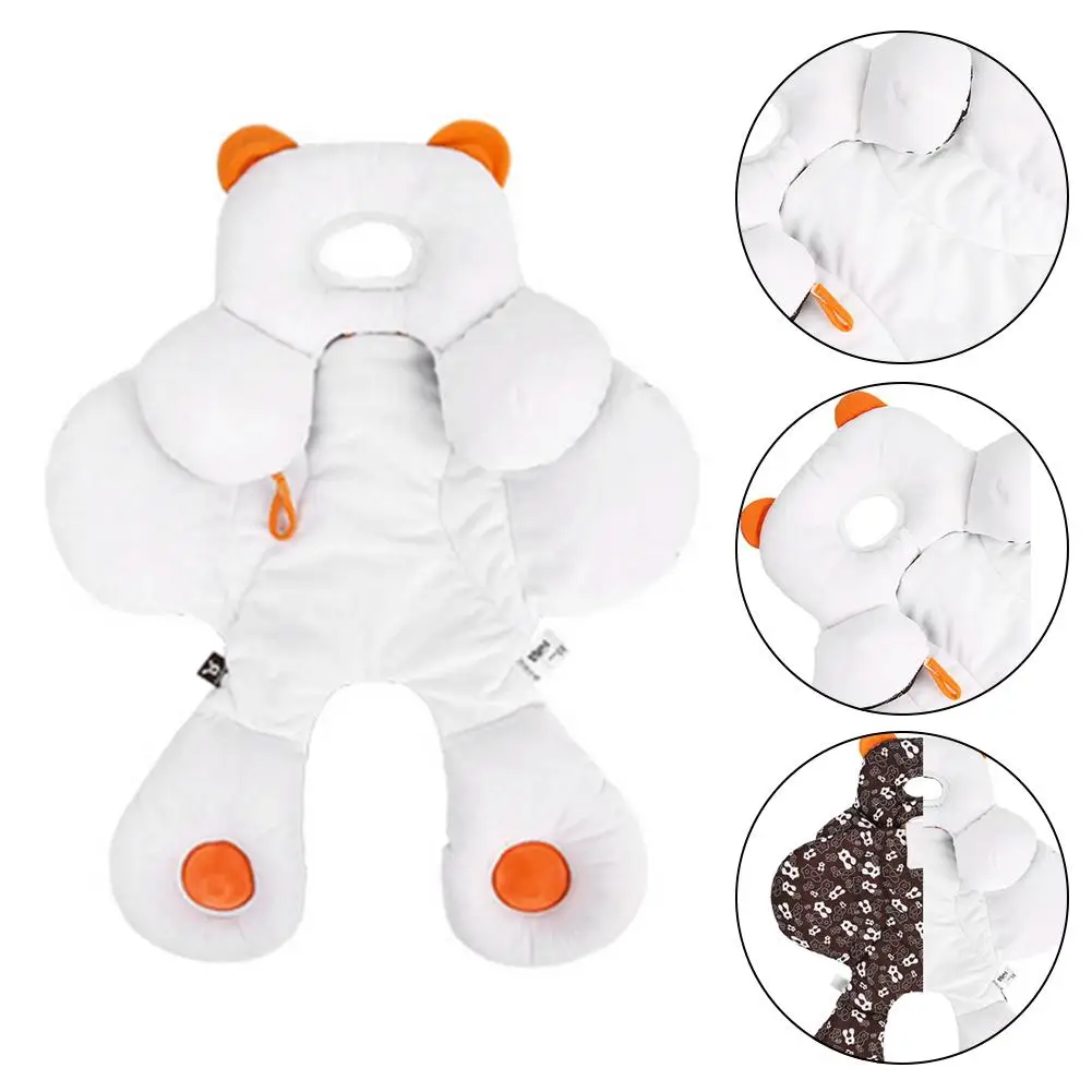 Asiento de beb&eacute; suave para coche, coj&iacute;n de apoyo para la cabeza, sof&aacute; de invierno, c&aacute;lido, alfombrilla para cochecito de ni&ntilde;o reci&eacute;n nacido, funda para silla de empuje-4