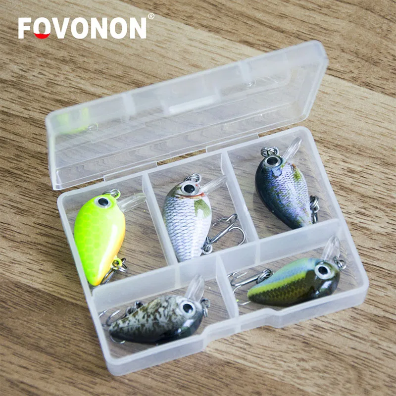Приманка FOVONON для рыбной ловли 3 см 1 8 г кренкбейты 5 шт./лот жесткая рыба