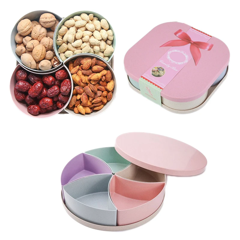 Коробка для конфет десертные тарелки отдельные блюда с крышкой печенья