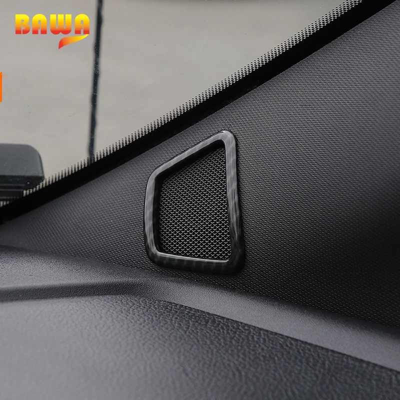 

HANGUP ABS Car Interior A Pillar Speaker Decoration Cover Trim Ring Frame Stickers For Ford F150 2015 Up Car Styling