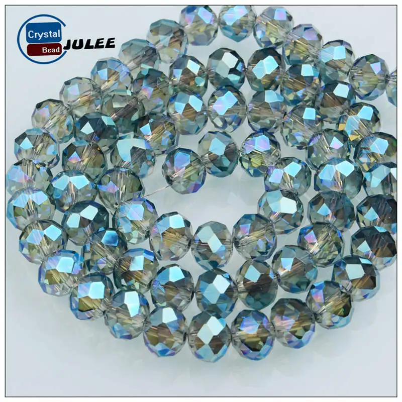C33 JuleeCrystal 2 мм 3 мм стеклянные бусины в форме Рондель чешские Кристальные заклепки бусины для diy ювелирных изделий - Цвет: C33