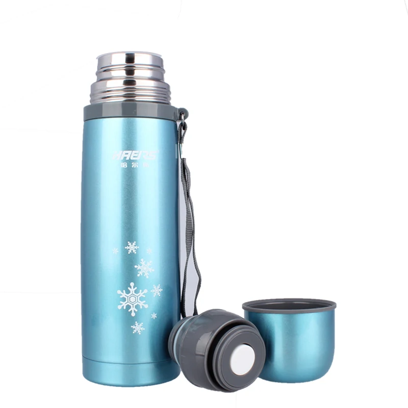 Haers 500ml Food Grade 18/8 Stainless Steel Thermo Flask with Rope New Style Snowflake Vacuum Cup HB-500FA-1 | Дом и сад