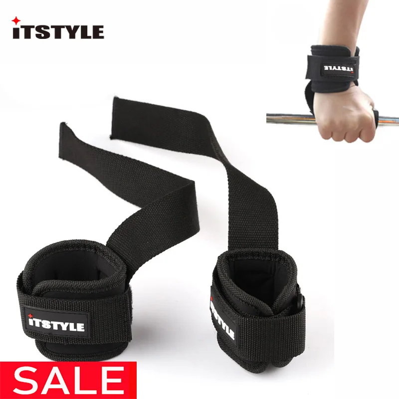 ITSTYLE 1 пара пояс для тяжелой атлетики для тренажерного зала с нескользящим ремнем для захвата натяжения утолщенной гантели для тяжелой атлетики запястья