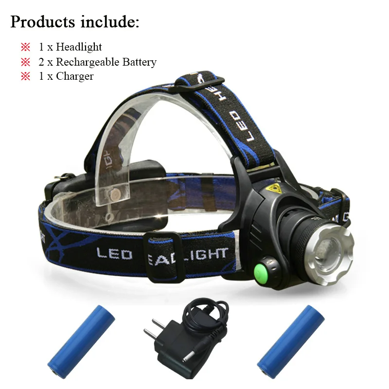 headlamp B Налобный фонарь CREE XML T6 XM L2 светодиодный налобный фонарь 18650 автомобильное зарядное устройство для кемпинга Головной фонарь портативное освещение фара - Испускаемый цвет: headlamp B